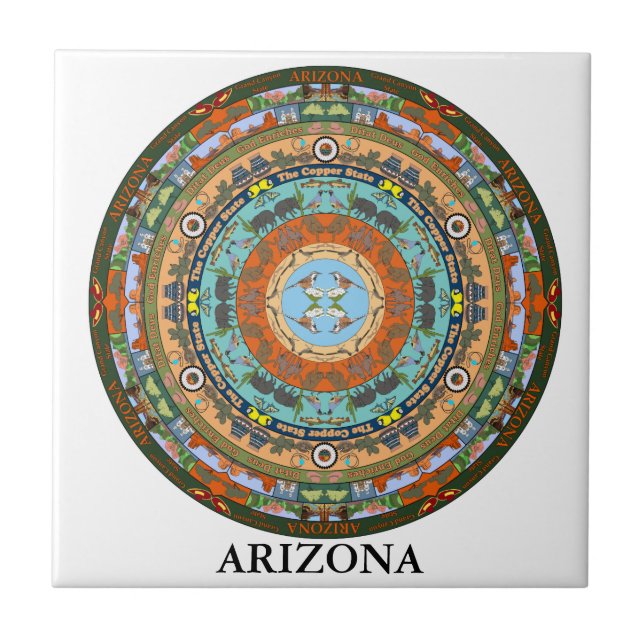 Arizona State Ceramic Tile (Front)