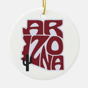 Arizona State Christmas Tree Ornament