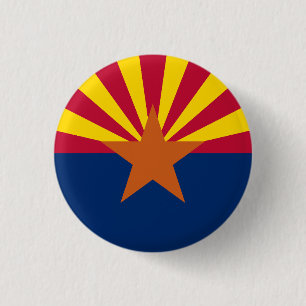 Arizona State Flag 3 Cm Round Badge