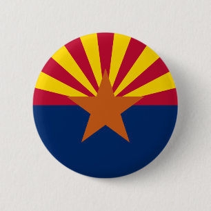 Arizona State Flag 6 Cm Round Badge
