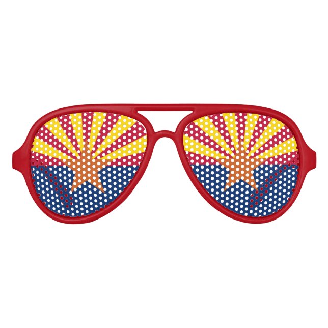 Arizona State Flag Aviator Sunglasses (Front)