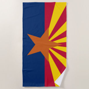 Arizona State Flag Beach Towel