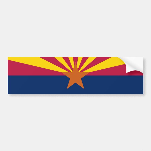 Arizona State Flag Bumper Sticker (Front)