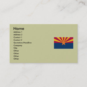 Arizona State Flag Business Card