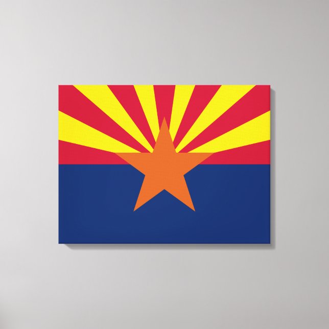 Arizona State Flag Canvas Print (Front)