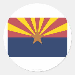 Arizona State Flag Classic Round Sticker