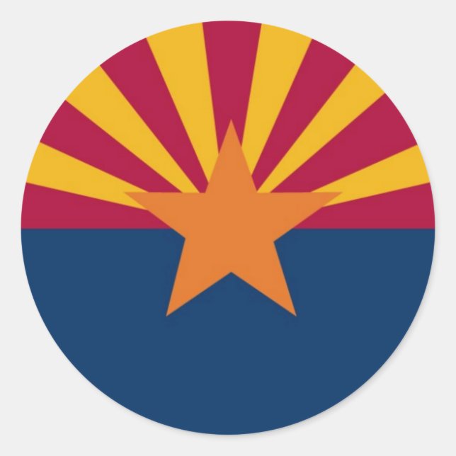 Arizona State Flag Classic Round Sticker (Front)