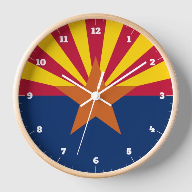 ARIZONA STATE FLAG CLOCK (Front)