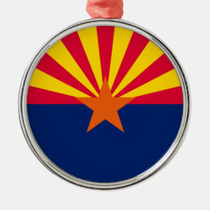 Arizona State Flag Design Decor Metal Tree Decoration