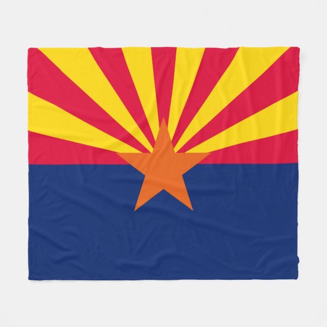 Arizona State Flag Design Fleece Blanket (Front (Horizontal))