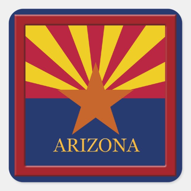 Arizona State Flag Design Sticker (Front)