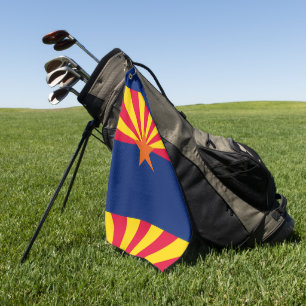 Arizona State Flag Design Your Text on a  Golf Towel