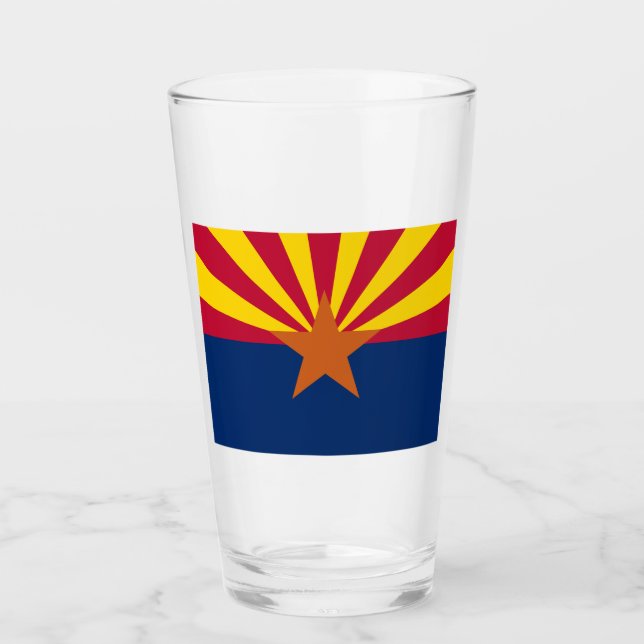 Arizona State Flag Glass (Front)