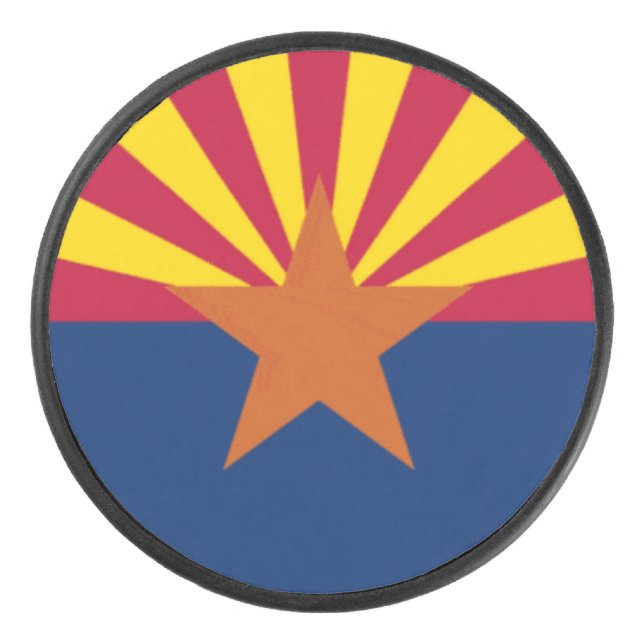 Arizona State Flag Hockey Puck (Front)