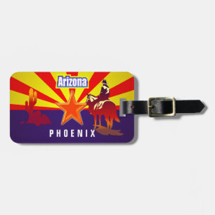 Arizona State Flag Illustration Luggage Tag