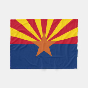 Arizona State Flag Image Fleece Blanket