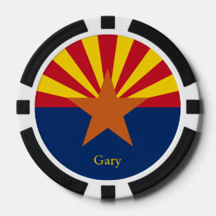 Arizona State Flag Image Personalise Name Poker Chips