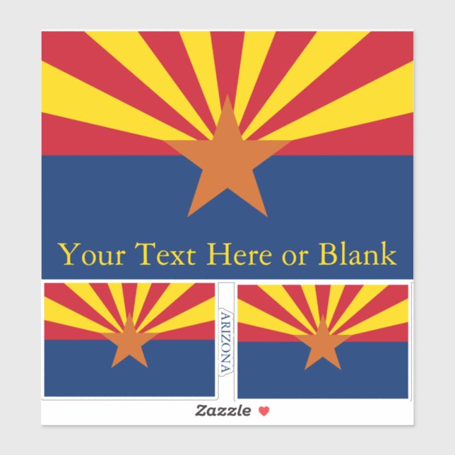 Arizona State Flag Image Personalise Text (Sheet)