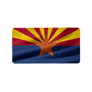 Arizona State Flag Label