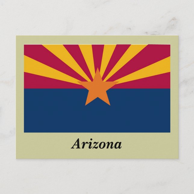 Arizona State Flag Postcard (Front)