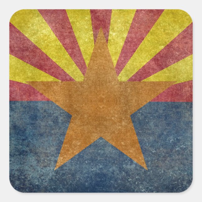Arizona State Flag Square Sticker (Front)