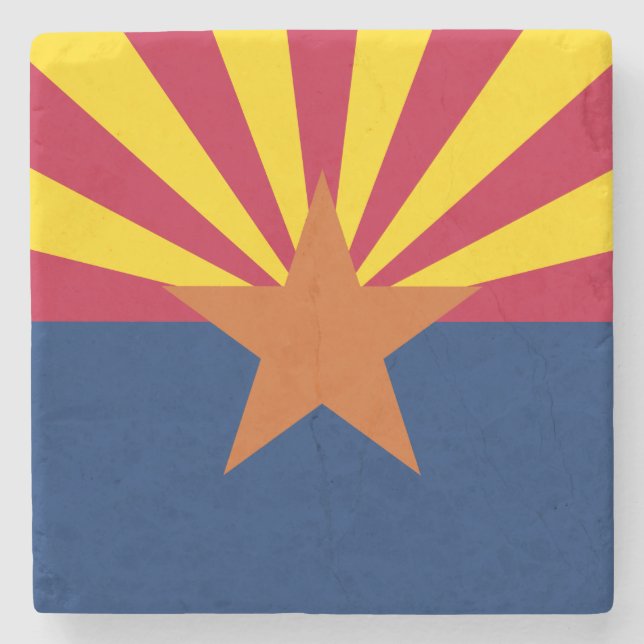 Arizona State Flag Stone Coaster (Front)