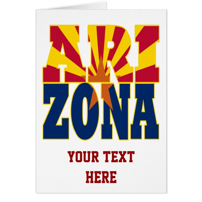 Arizona state flag text (Front)