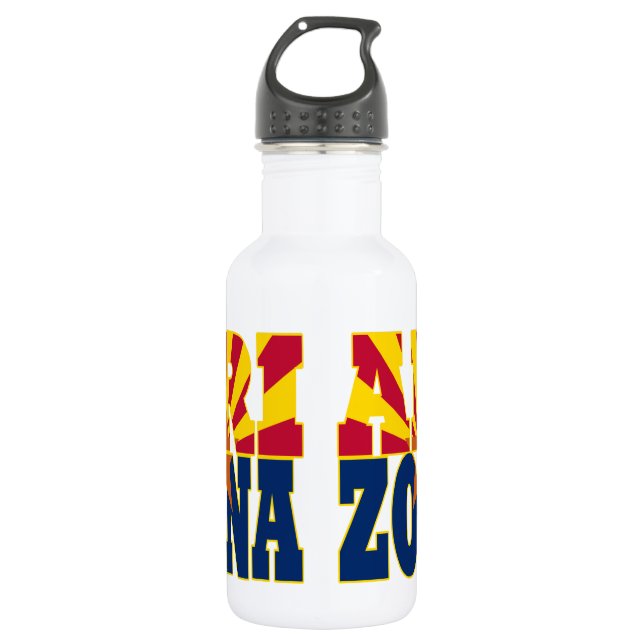 Arizona state flag text 532 ml water bottle (Front)