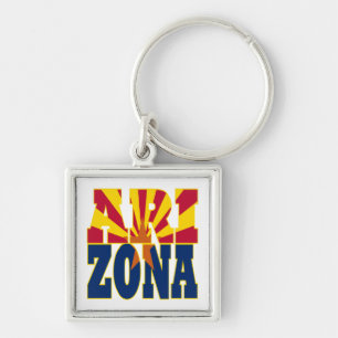 Arizona state flag text key ring