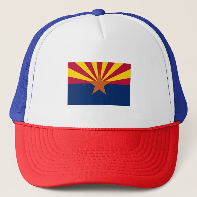 Arizona State Flag Trucker Hat (Front)