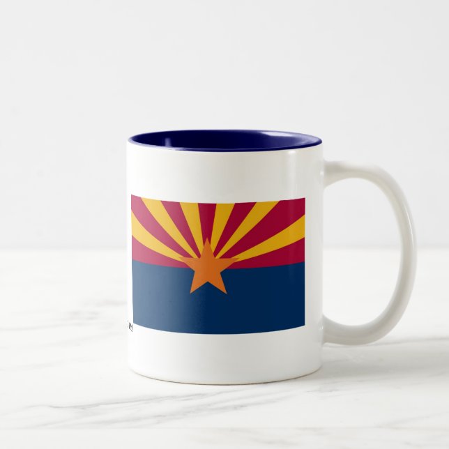 Arizona State Flag Two-Tone Coffee Mug (Right)