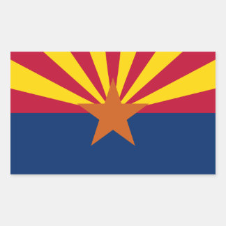 Arizona State Flag, United States Nation Rectangular Sticker