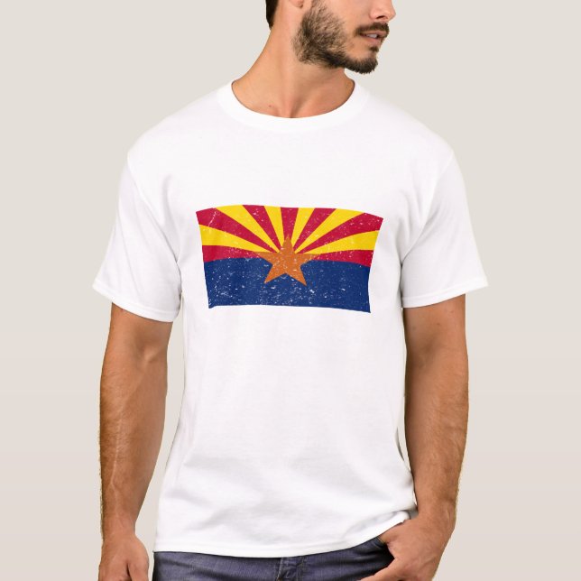 Arizona State Flag - Vintage Arizona Flag T-Shirt (Front)