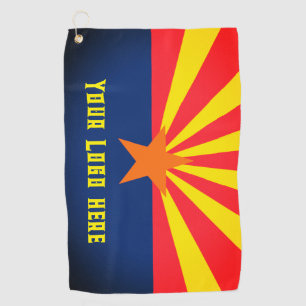 Arizona State Flag with Your own Logo Golf Towel