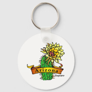 Arizona State Flower - Saguaro Key Ring
