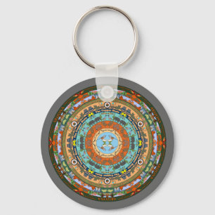 Arizona State Mandala Keychain