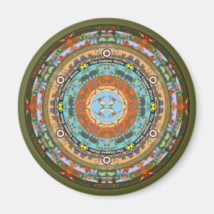 Arizona State Mandala Magnet