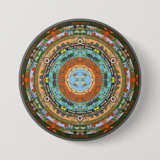Arizona State Mandala Pin (Front)