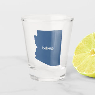 Arizona State Map Belong Shot Glass