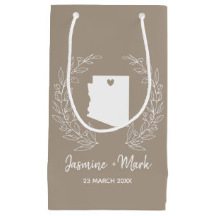 Arizona state map  destination wedding favours     small gift bag