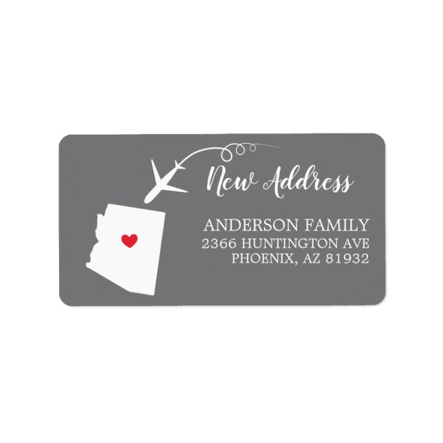 ARIZONA State | Moving Return Address Label (Front)