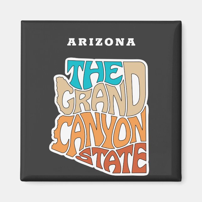 Arizona State Nickname Word Art Magnet (Front)