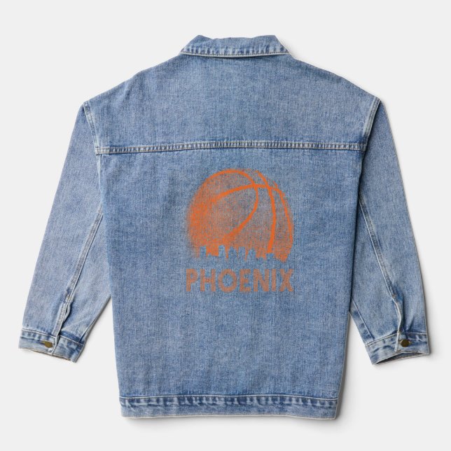 Arizona State Phoenix Basketball B-Ball City Valle Denim Jacket (Back)