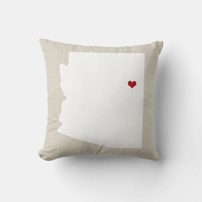 Arizona State Pillow Faux Linen Personalised (Front)