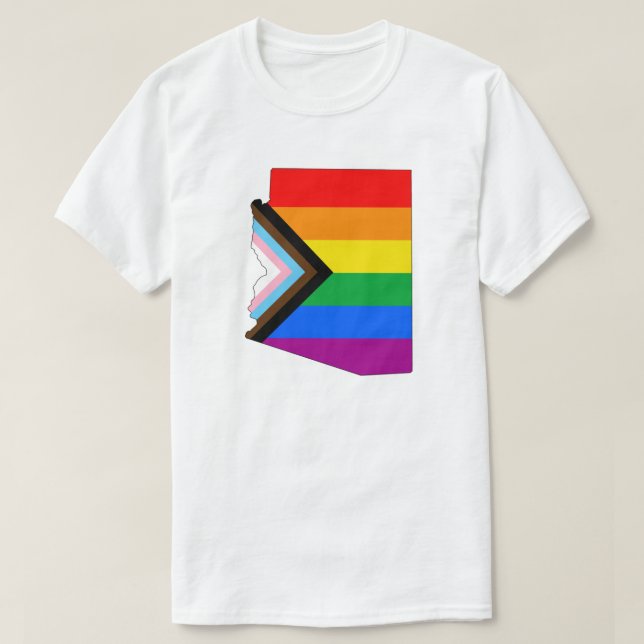 Arizona State Pride LGBTQ Progress Pride T-Shirt (Design Front)