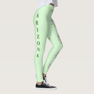Arizona State Saguaro Blossom Flower Leggings