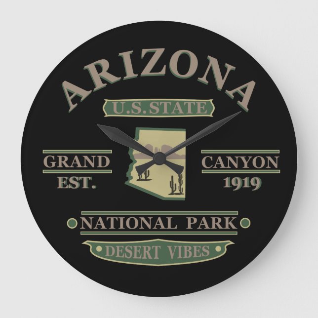Arizona state Sedona National park grand canyon Large Clock (Front)