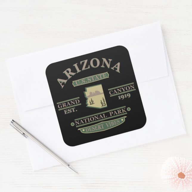 Arizona state Sedona National park grand canyon Square Sticker (Envelope)