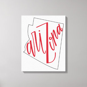 Arizona State Typography Design Canvas Print