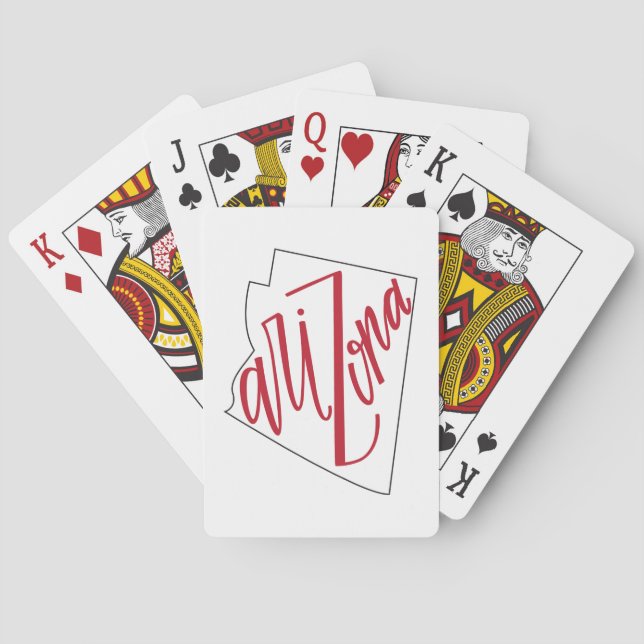 Arizona | State Typography Design Playing Cards (Back)